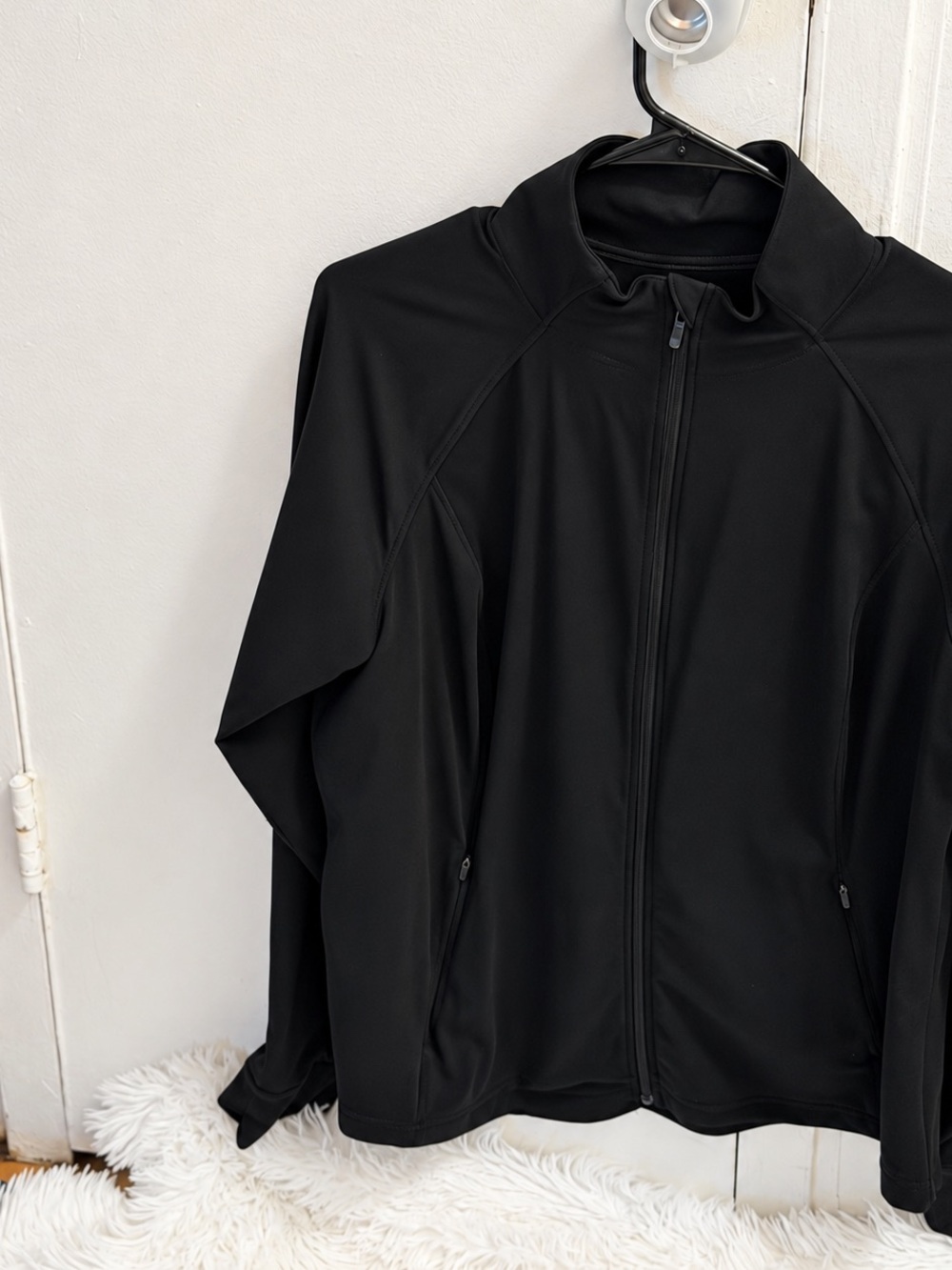 Women's Black Zip-Front Utility Jacket